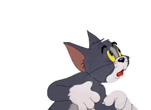A Cartoon Cat Covering His Face With His Hands Sticker