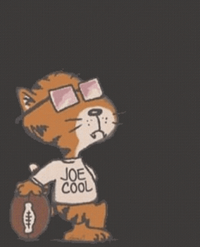 A Cartoon Cat Holding A Sign That Says " Who Dey " GIF
