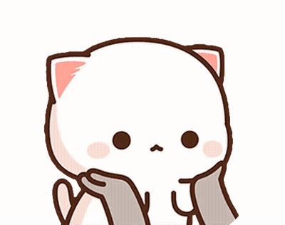 A Cartoon Cat Is Being Held By A Person 'S Hand And Has A Heart In Its Mouth . GIF