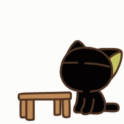 A Cartoon Cat Is Covering Its Face With Its Hands And Making A Funny Face . GIF