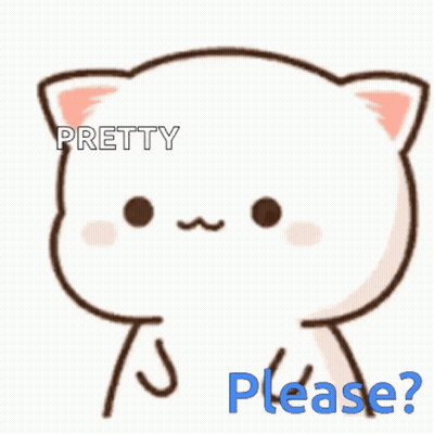 A Cartoon Cat Is Covering Its Mouth With Its Paw And Says Please . GIF