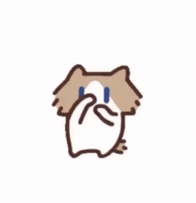 A Cartoon Cat Is Crying And Covering Its Face With Its Paw . GIF
