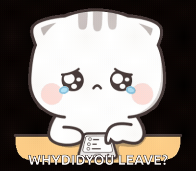 A Cartoon Cat Is Crying While Holding A Cell Phone GIF