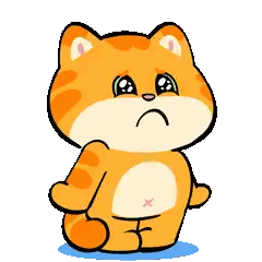 A Cartoon Cat Is Crying With Water Coming Out Of Its Mouth Sticker