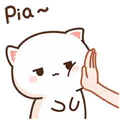 A Cartoon Cat Is Giving A High Five To Another Cat . Sticker