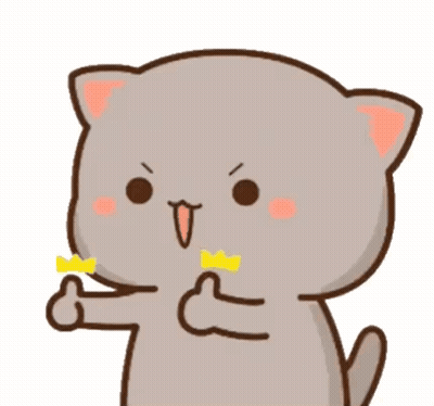 A Cartoon Cat Is Giving A Thumbs Up Sign While Wearing A Crown . GIF