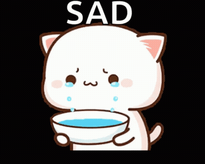 A Cartoon Cat Is Holding A Bowl Of Water And Crying GIF