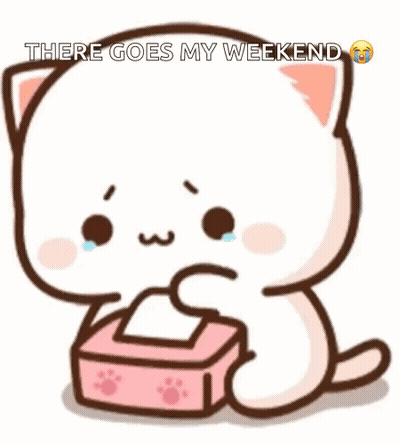 A Cartoon Cat Is Holding A Box Of Tissues . GIF