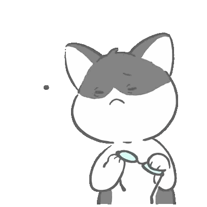 A Cartoon Cat Is Holding A Pair Of Glasses In Its Paws . Sticker