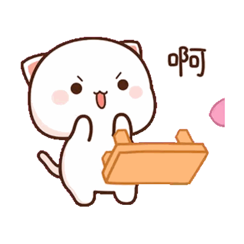 A Cartoon Cat Is Holding A Wallet With A Pink Swirl On Top Of It . Sticker