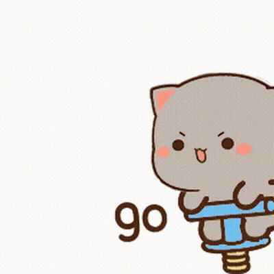 A Cartoon Cat Is Jumping On A Trampoline . GIF