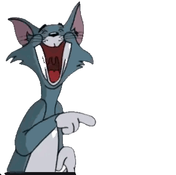 A Cartoon Cat Is Laughing With Tears Coming Out Of Its Eyes Sticker