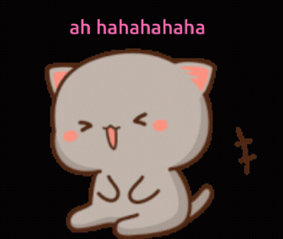 A Cartoon Cat Is Laughing With The Words Ah Hahahaha On The Bottom GIF