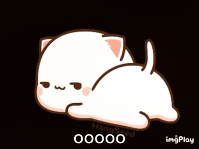 A Cartoon Cat Is Laying Down With A Black Background And The Words Hangspeed 00000 On The Bottom GIF