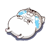 A Cartoon Cat Is Laying On Its Back On The Ground Sticker