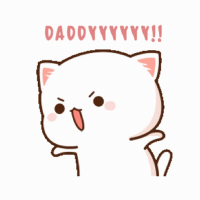 A Cartoon Cat Is Saying Daddy Yyy !! GIF