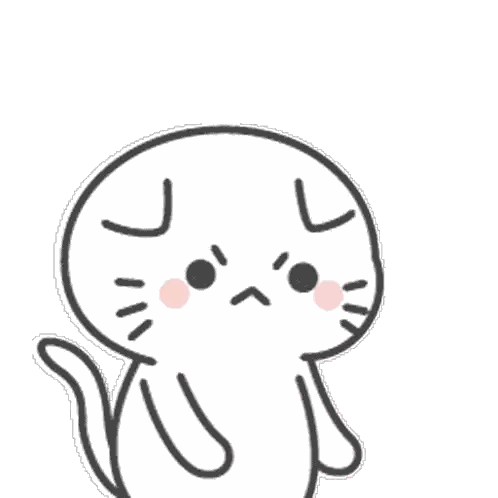 A Cartoon Cat Is Saying " Get Out " With Its Mouth Wide Open Sticker