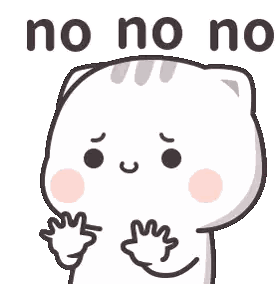 A Cartoon Cat Is Saying No No No With His Hand Sticker