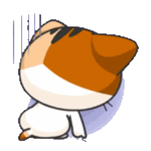 A Cartoon Cat Is Sitting Down And Looking Down Sticker