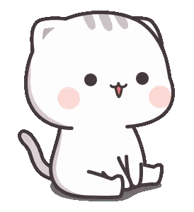 A Cartoon Cat Is Sitting Down With Its Tongue Out Sticker