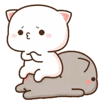 A Cartoon Cat Is Sitting On Top Of A Cat . Sticker