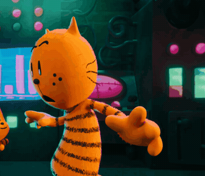 A Cartoon Cat Is Standing In Front Of A Screen That Says J.l.l. GIF