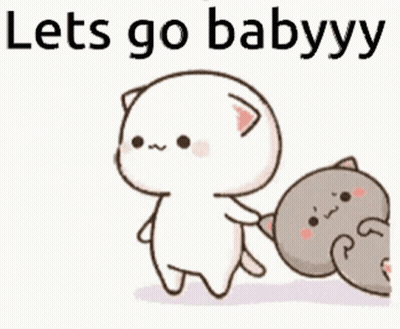A Cartoon Cat Is Standing Next To Another Cat That Is Laying On The Ground . GIF