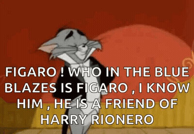 A Cartoon Cat Is Wearing A Tuxedo And Talking About Figaro . GIF