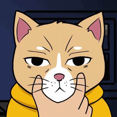 A Cartoon Cat Is Wearing A Yellow Hoodie And Making A Funny Face GIF