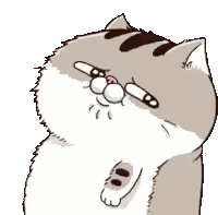 A Cartoon Cat Is Wearing Glasses And Looking Up At Something . Sticker
