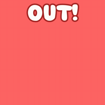 A Cartoon Cat Is Wearing Sunglasses And Holding A Red Card With The Word Out Above It GIF