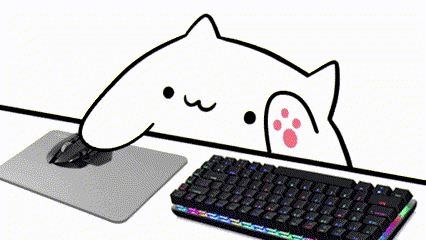A Cartoon Cat Is Wearing Sunglasses And Smoking A Cigarette Next To A Keyboard And Mouse GIF