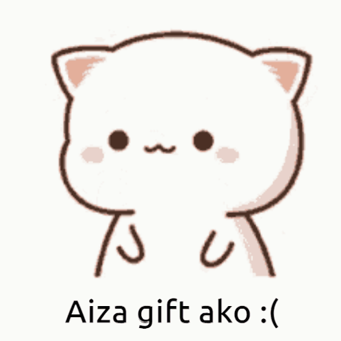 Cartoon Cat Saying Aiza Gift Ako GIF