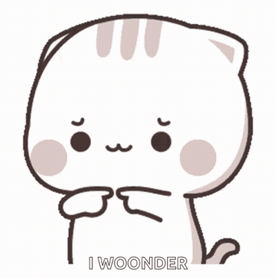 A Cartoon Cat Says I Woonder In A Sticker GIF