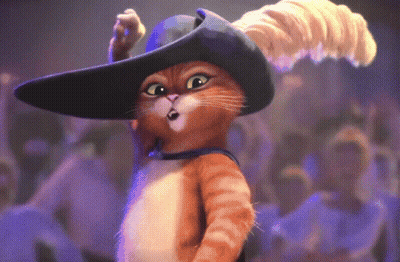 A Cartoon Cat Wearing A Cowboy Hat And Boots GIF