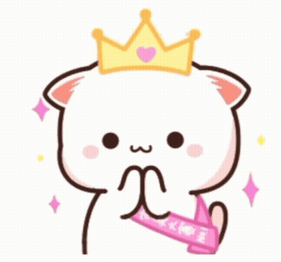 A Cartoon Cat Wearing A Crown And A Sash That Says ' Princess ' GIF