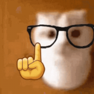 A Cartoon Cat Wearing Glasses Is Giving A Thumbs Up Sign . GIF