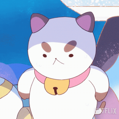 A Cartoon Cat With A Bell Around Its Neck And A Netflix Logo On The Bottom GIF