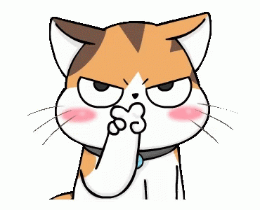 A Cartoon Cat With A Collar Covering Its Nose With Its Paw GIF