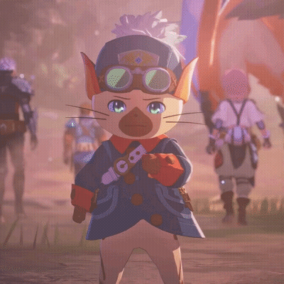 A Cartoon Cat With A Hat And Goggles On GIF