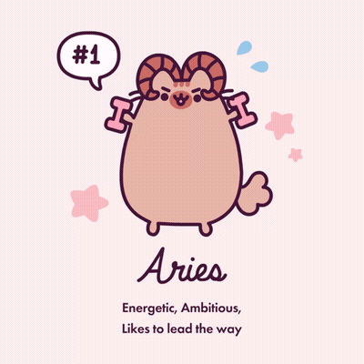 A Cartoon Cat With A Ram 'S Head And A Speech Bubble That Says # 1 GIF