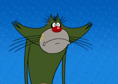 A Cartoon Cat With A Red Nose Is Holding A Piece Of Paper In His Hands GIF
