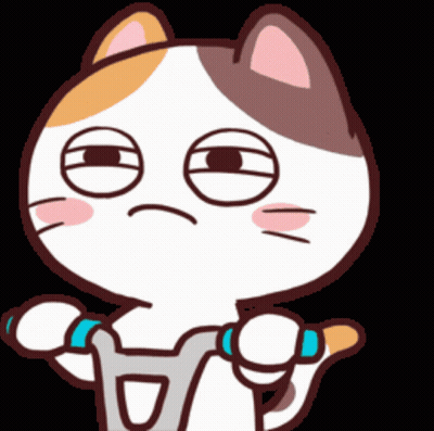 A Cartoon Cat With A Sad Face Is Holding A Baby Stroller GIF