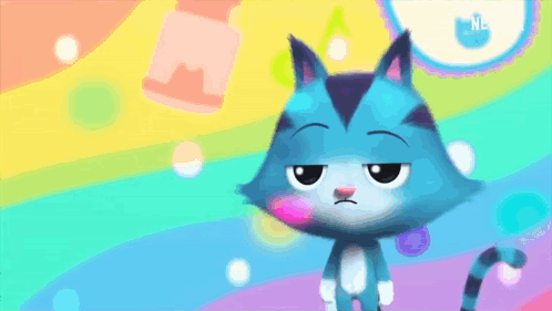 A Cartoon Cat With A Sad Look On His Face GIF