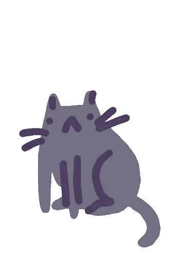 A Cartoon Cat With A Speech Bubble That Says Maw Sticker