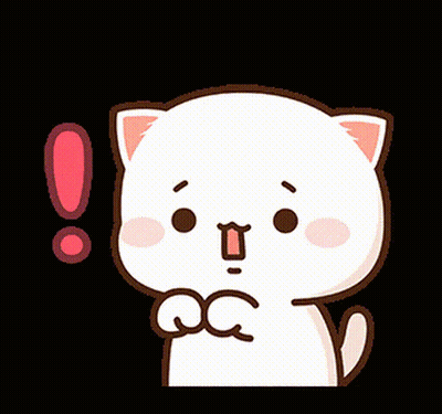 A Cartoon Cat With A Surprised Look On Its Face Is Holding A Fish In Its Mouth . GIF