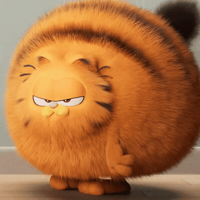 A Cartoon Cat With A Yellow Bow Tie Is Standing On The Floor GIF