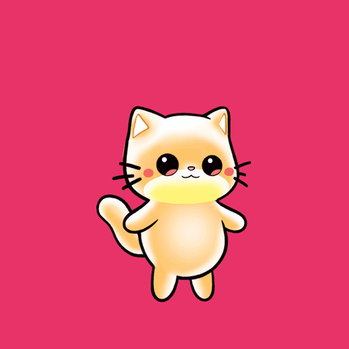 A Cartoon Cat With Flames Behind It And The Words Yaaaas GIF