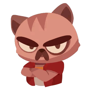A Cartoon Cat With His Arms Crossed Looks Angry Sticker