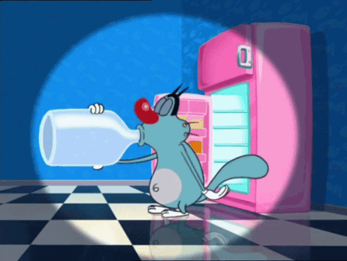 A Cartoon Cat With The Number 6 On His Belly GIF